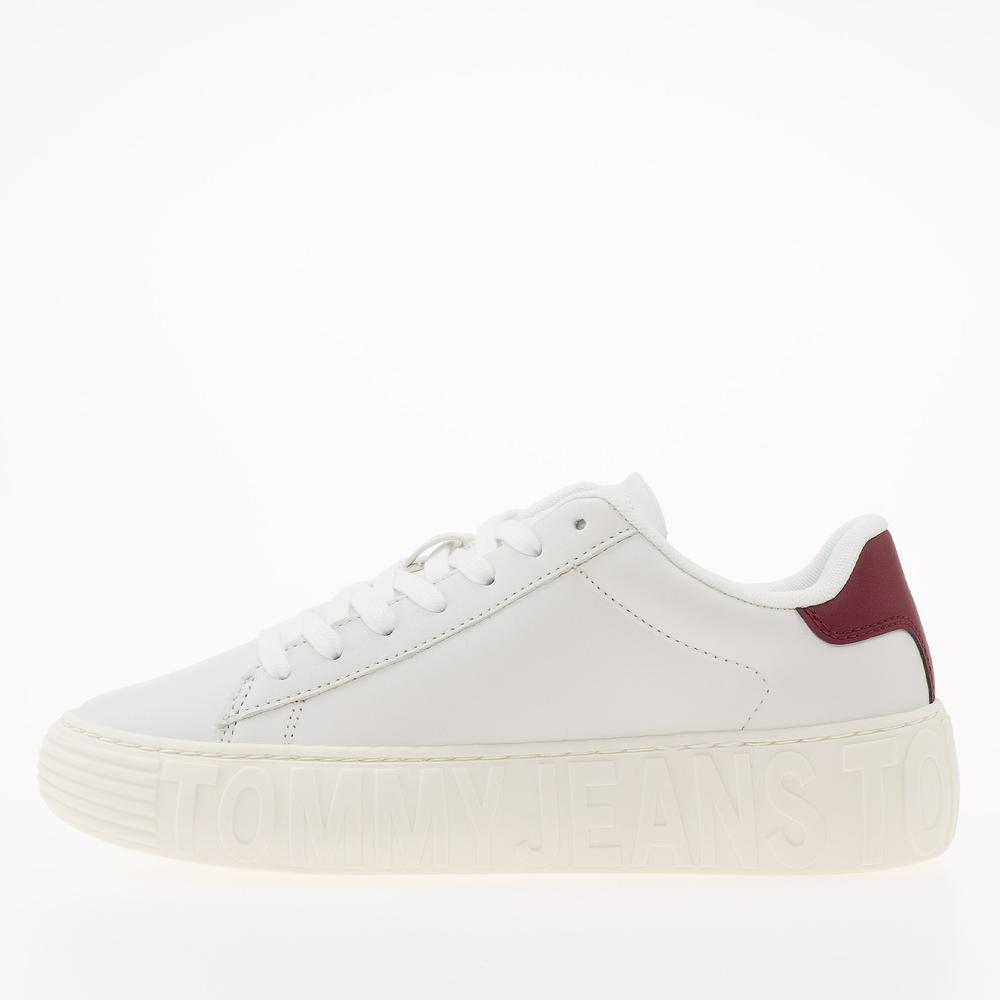 Boty Tommy Jeans TJW New Cupsole Leath LC EN0EN02273-YBL - bílé