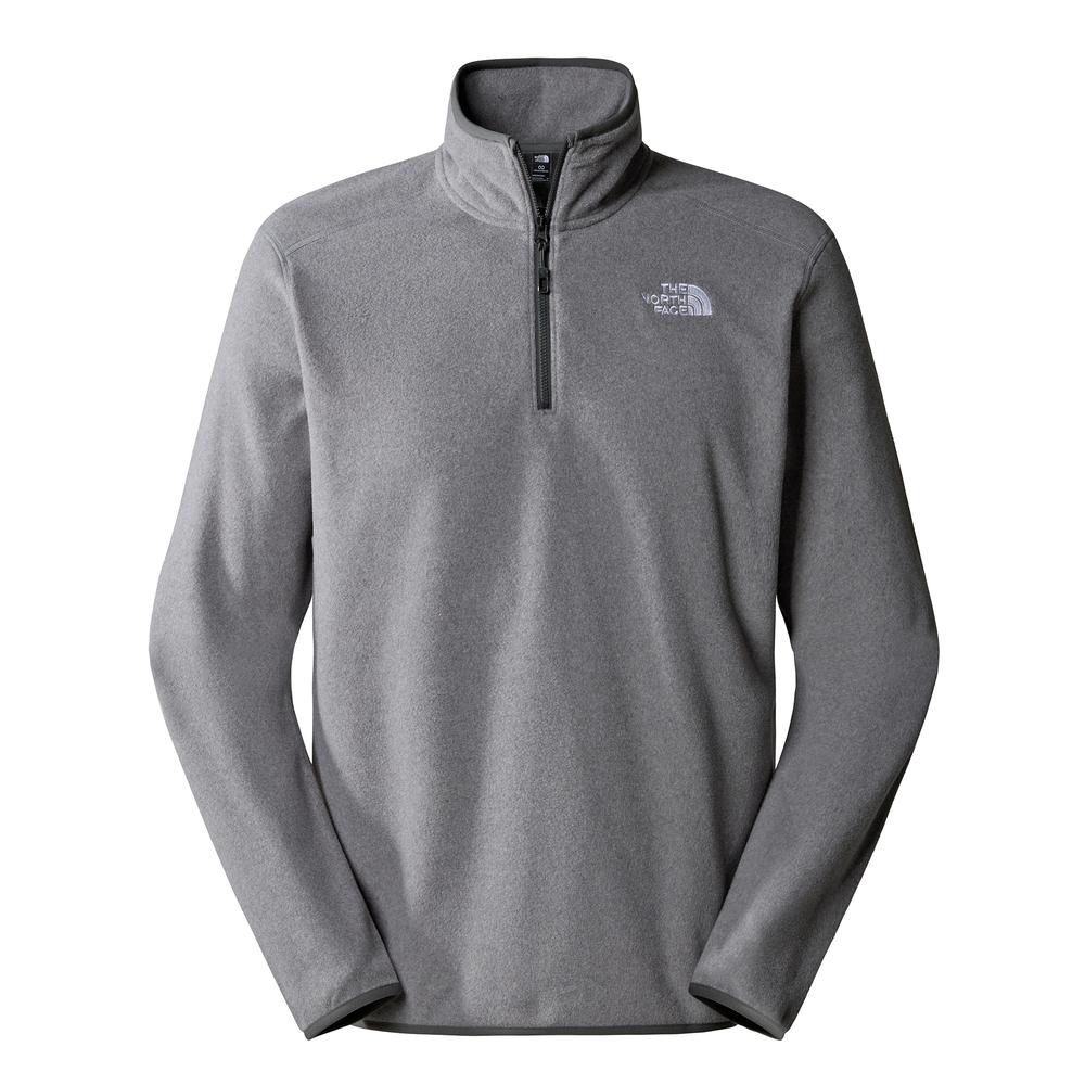 Mikina The North Face 100 Glacier 1/4 Zip Fleece 0A855WDYY1 - šedivé