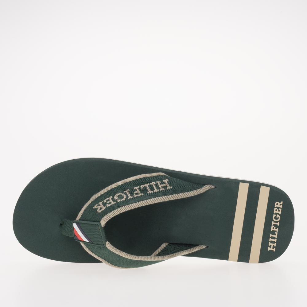 Žabky Tommy Hilfiger Monotype Logo FM0FM05020-MBP - zelené