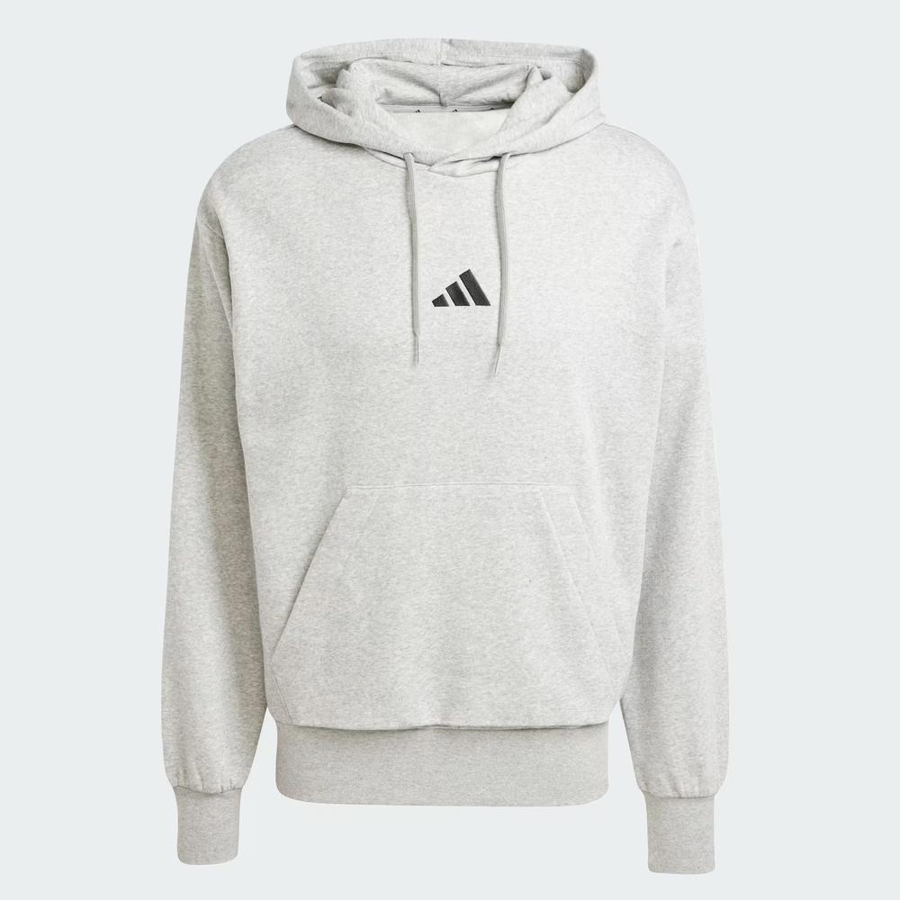 Mikina adidas Sportswear Essentials Feelcozy Fleece Hoodie JE3809 - šedivé
