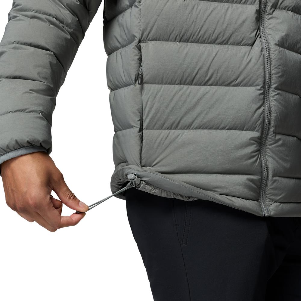 Pánská bunda Columbia Peak Down Hooded 2133972342 - šedivé
