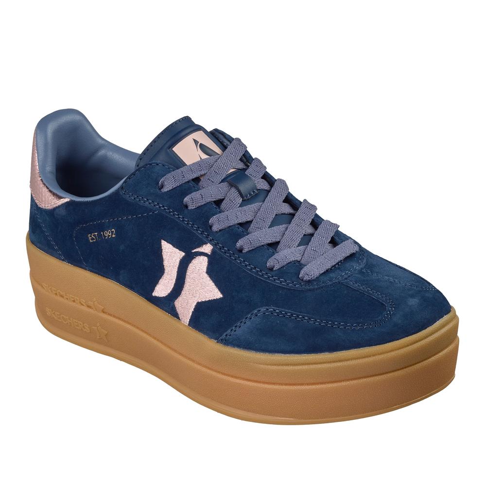 Dámské boty Skechers Academy HI - Elevated Essence 185430NVPK - tmavě modrě