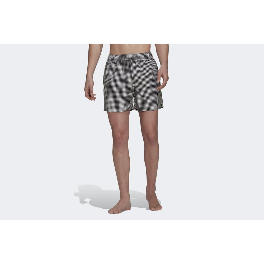 Krátké kalhoty adidas Check Swim HA0368 - bílé