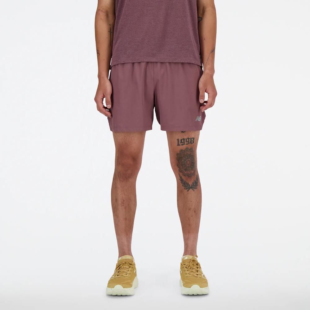 Pánské šortky New Balance MS41286LIE - bordové