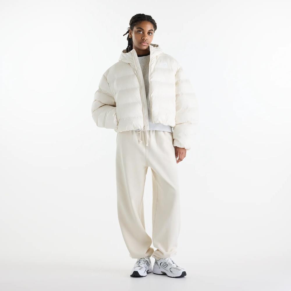 Dámská bunda New Balance Boston Puffer WJ62V5SNLIN - béžové