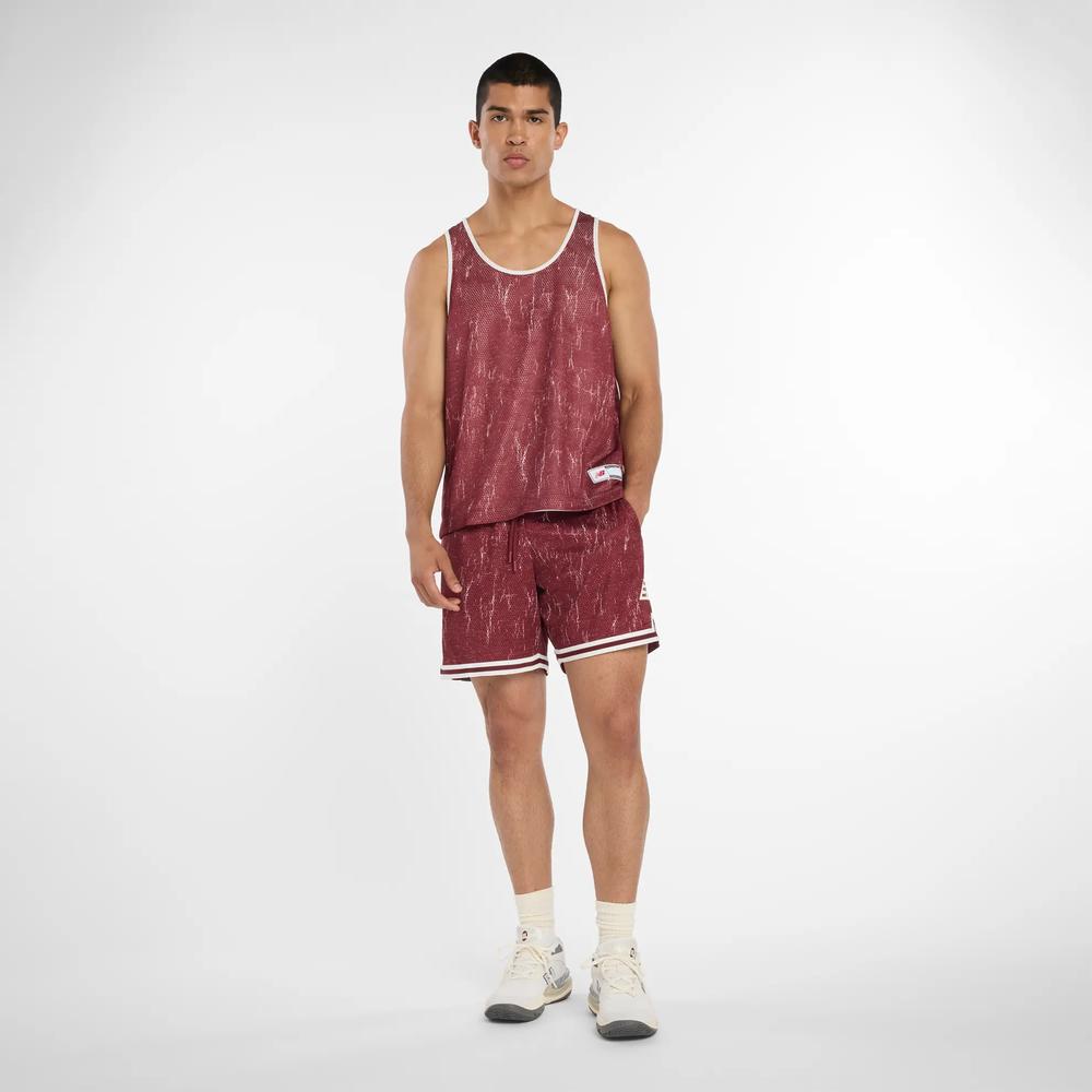 Pánské tričko New Balance MT53609MHB - bordové