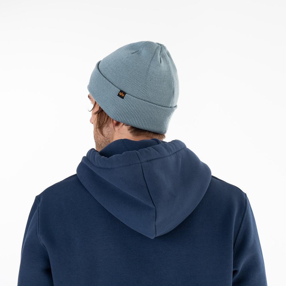 Čepice Alpha Industries 3D Beanie 168910134 - modré