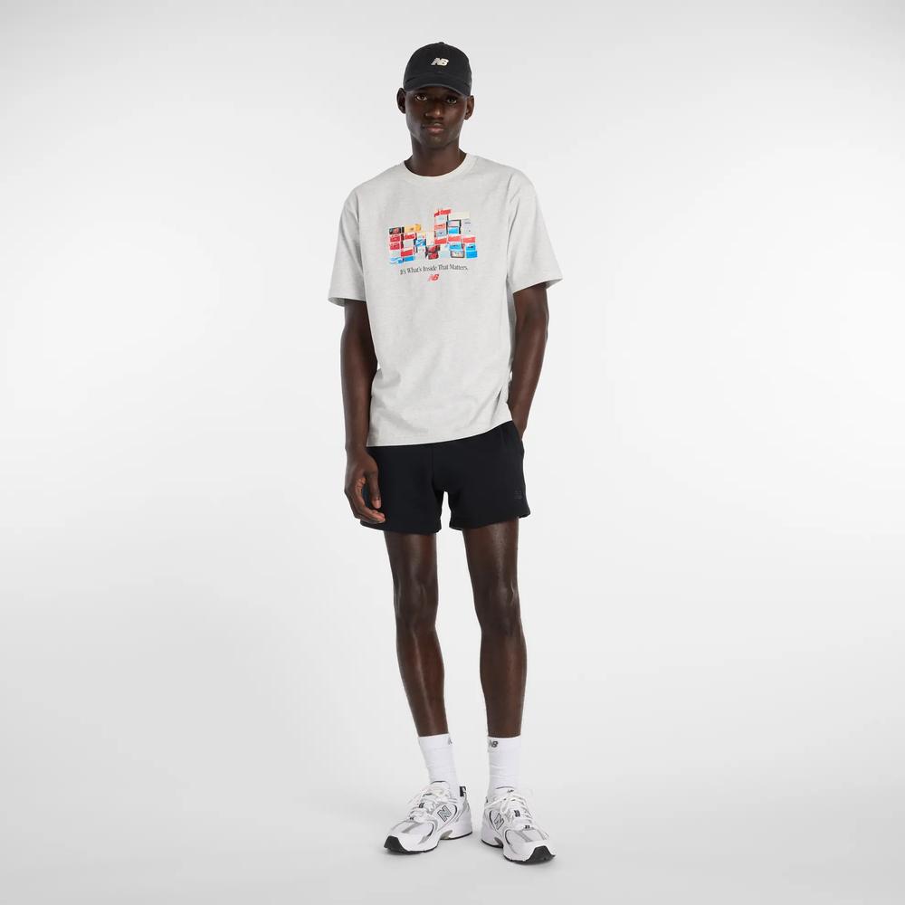 Pánské tričko New Balance MT61H0DXAHH - šedivé