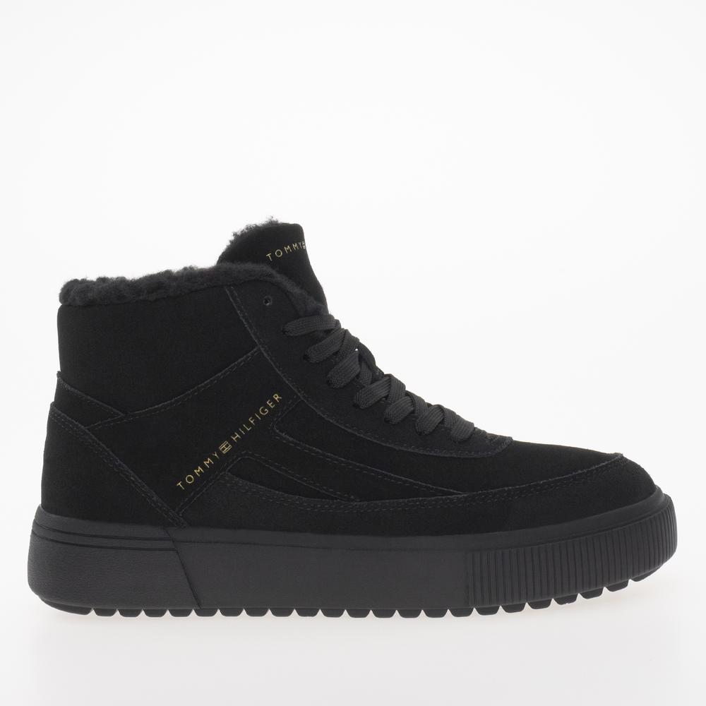 Boty Tommy Hilfiger Suede Vulc Winter Sneaker Hi FW0FW08108-BDS - černé