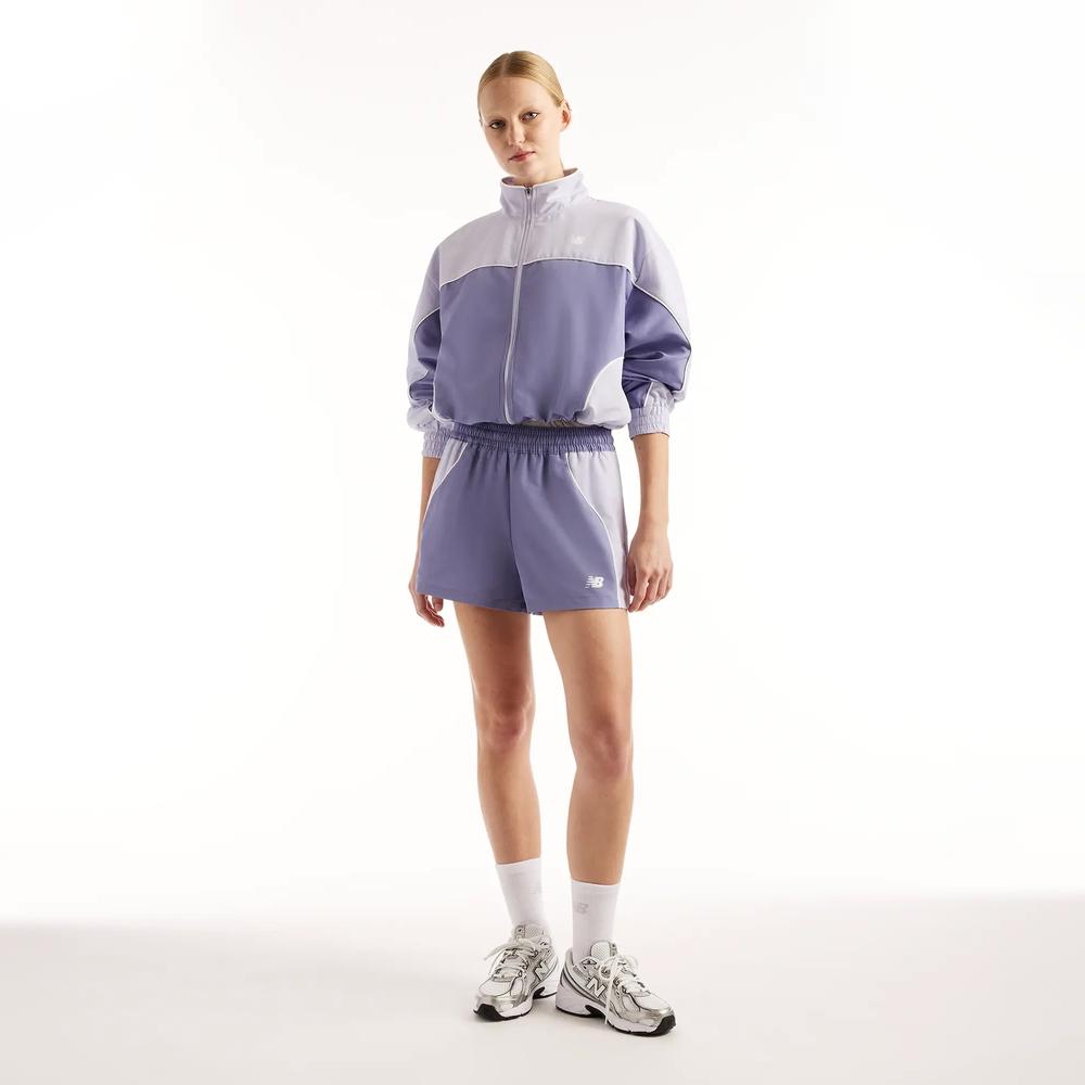 Dámské šortky New Balance WB6260DMDSV - fialové