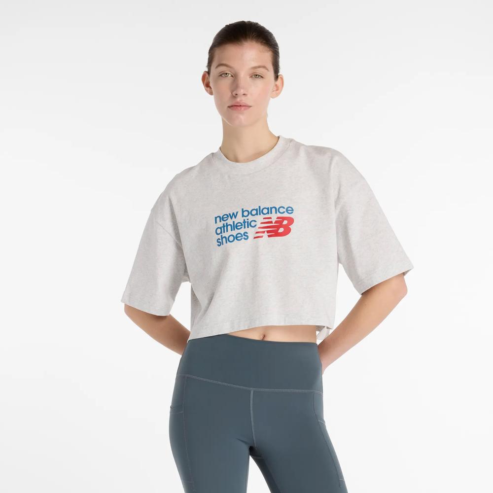 Dámské tričko New Balance WT51908AHH - šedivé