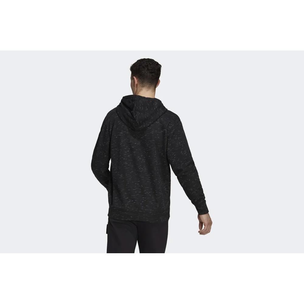 Mikina adidas Essentials Melange French Terry Hoodie HE1787 - černé
