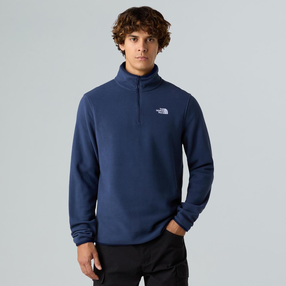 Mikina pánské The North Face Glacier 1/4 Zip Fleece 0A8D0Q8K21 - tmavě modrě