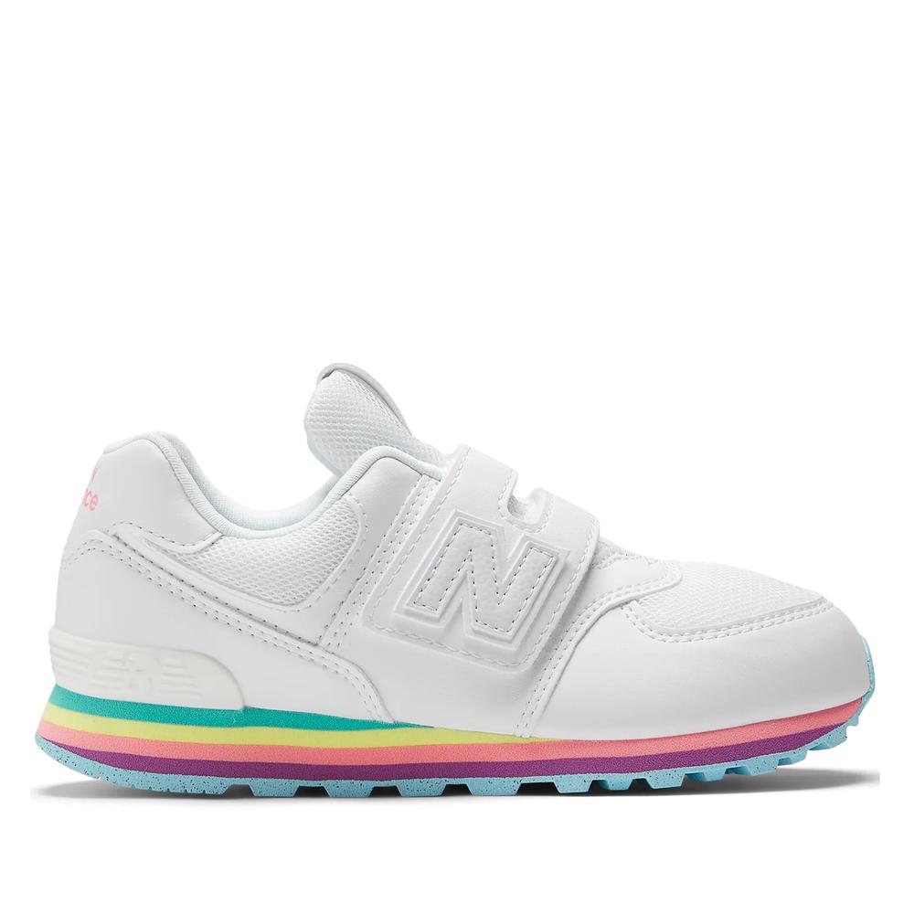 Dětské boty New Balance PV574KIJ - bílé