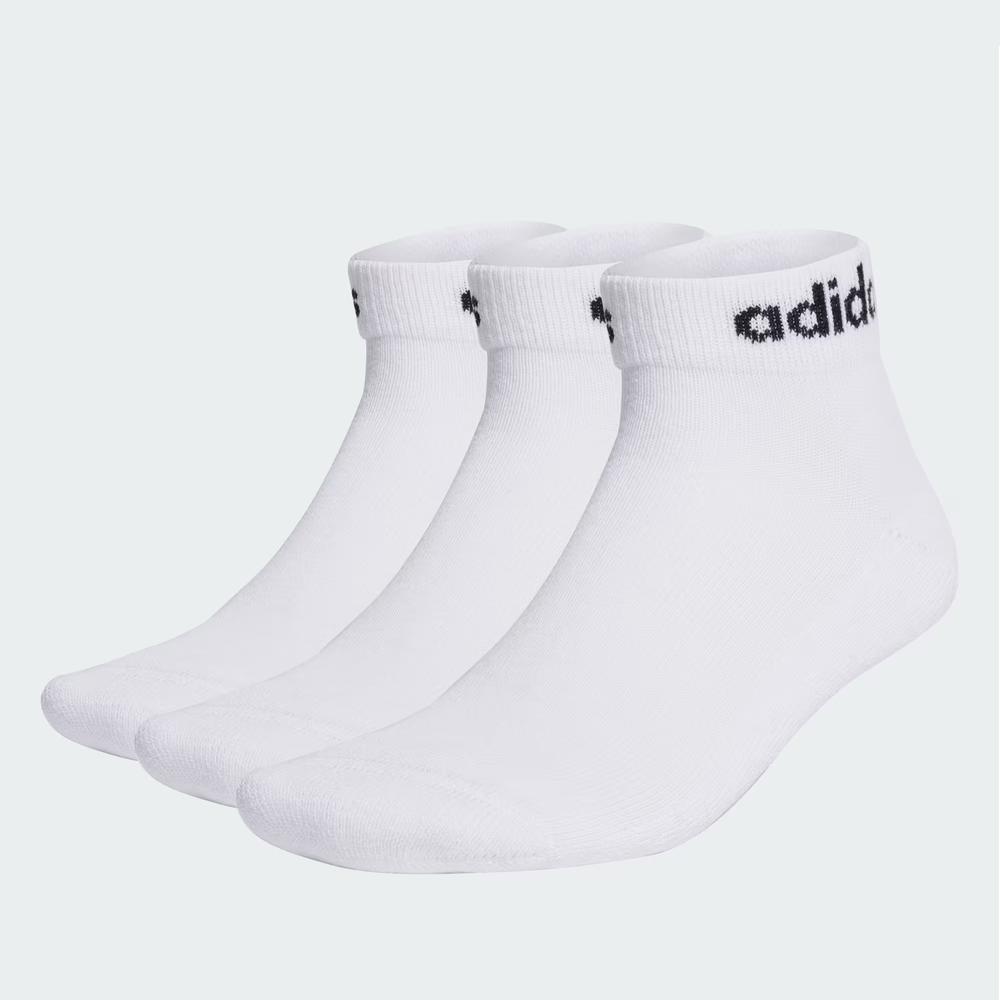 Ponožky unisex adidas Sportswear Linear Ankle Socks Cushioned HT3457 - bílé