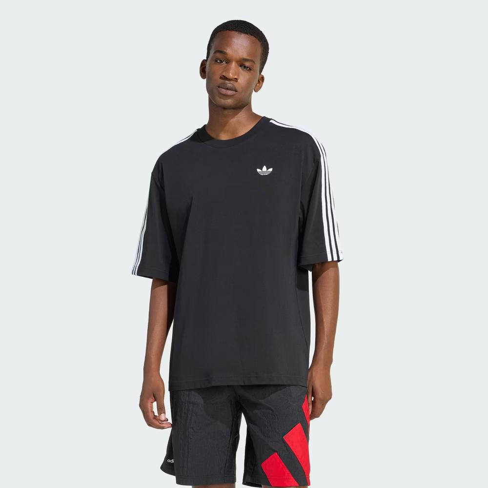 Pánské tričko adidas Originals Adicolor 3-Stripes Oversize KD4095 - černé