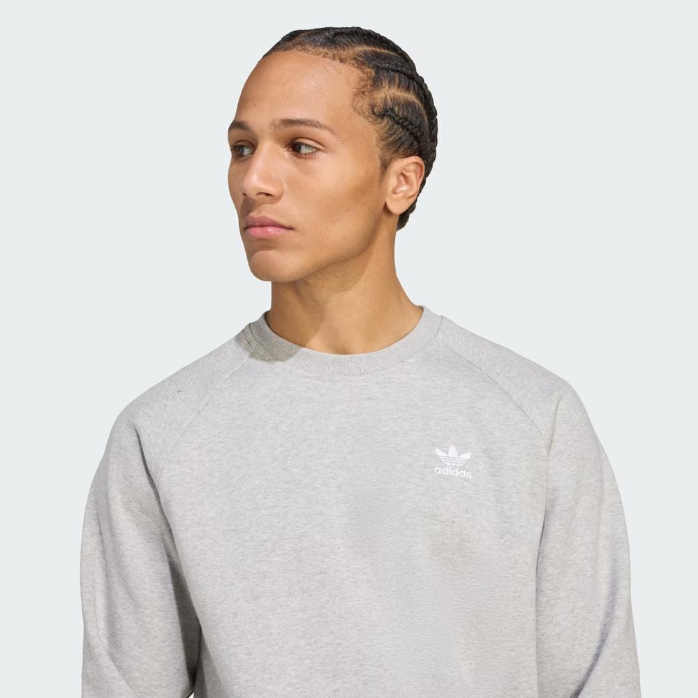Mikina pánské adidas Originals Trefoil Essentials Crew JY6140 - šedivé