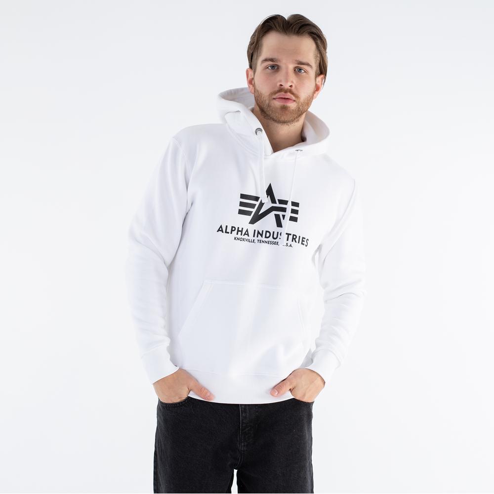 Mikina Alpha Industries Basic Hoody 17831209 - bílé
