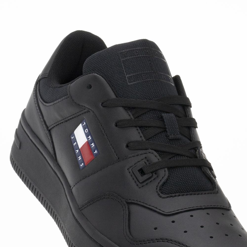 Boty Tommy Jeans TJM Retro Basket Ess EM0EM01395-BDS - černé