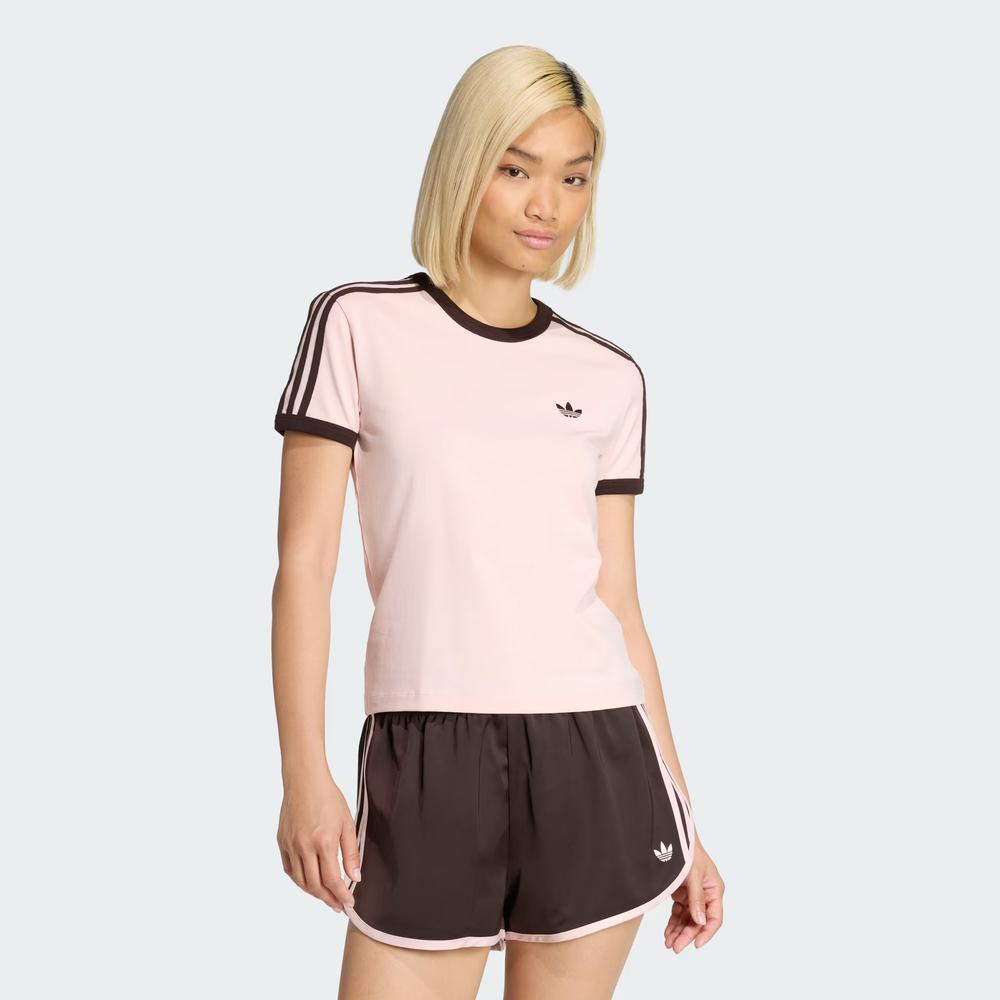 Dámská tričko adidas Originals 3-Stripes Slim KC9016 - růžové