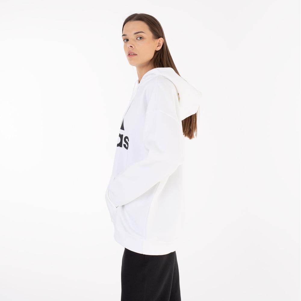 Mikina adidas Essentials Logo Boyfriend Fleece Hoodie HM1893 - bílé