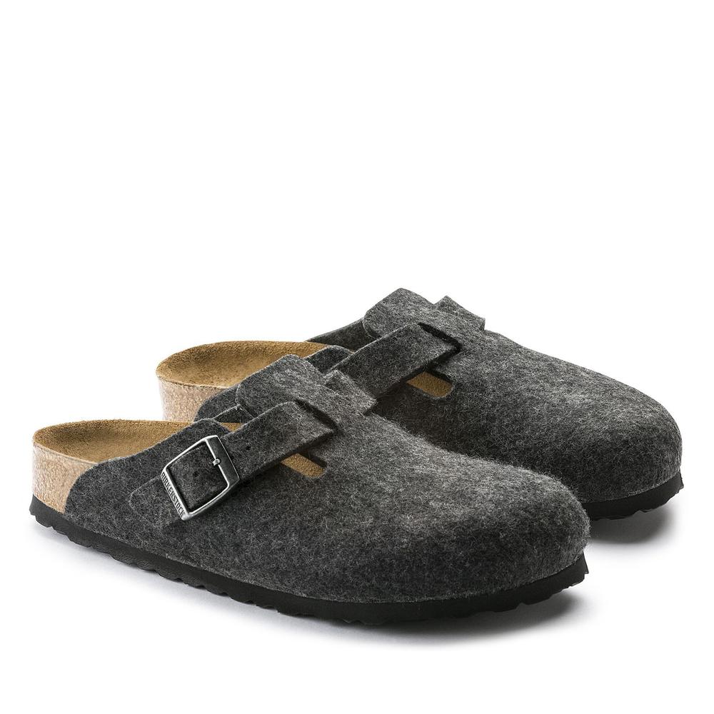 Žabky pánské Birkenstock Boston 160371 - šedivé