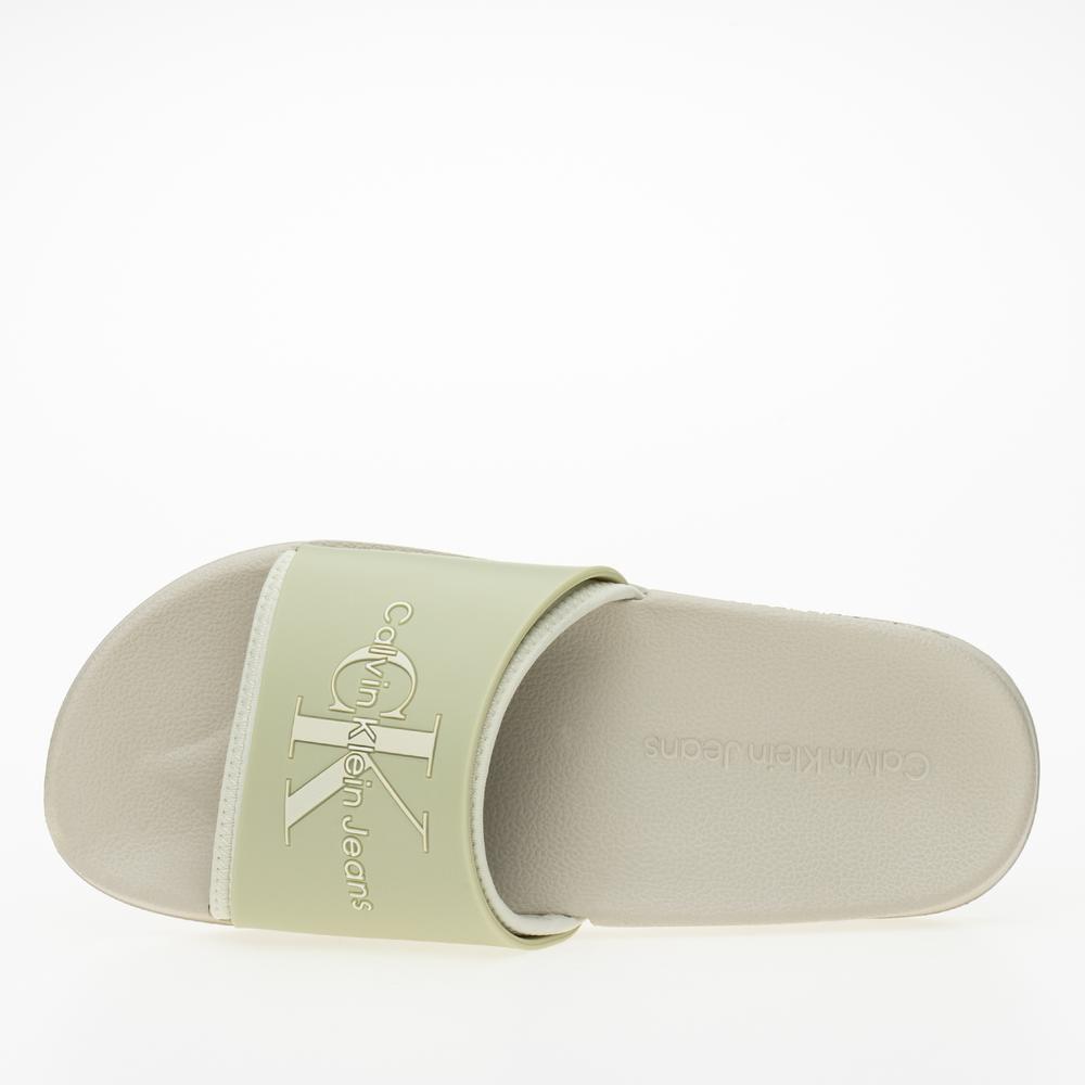 Žabky Calvin Klein Slide Monogram TPU YW0YW00585-0F4 - zelené
