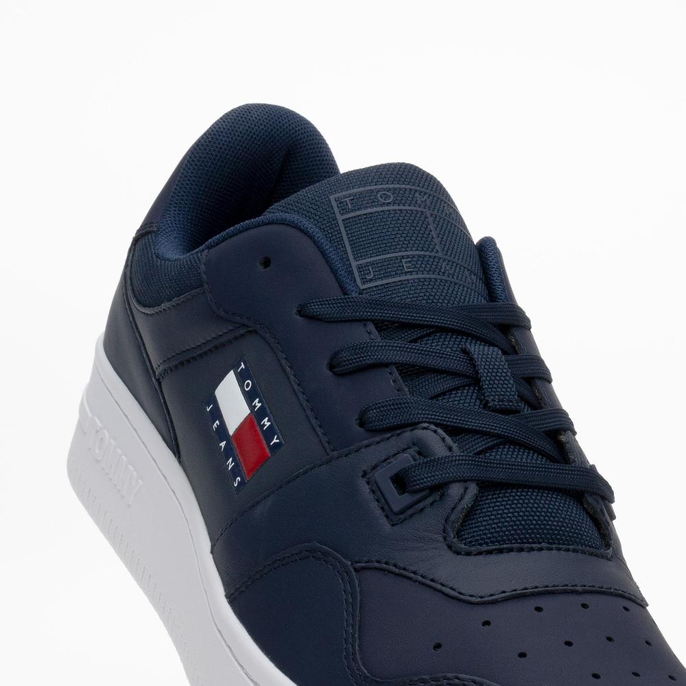 Boty Tommy Jeans Retro Basket EM0EM00955-C87 - modré