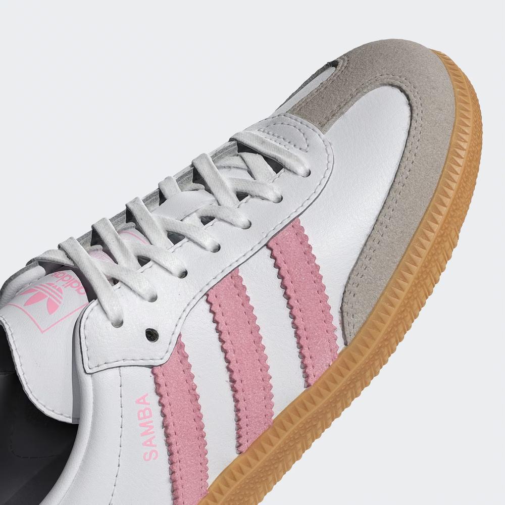 Dětské boty adidas Originals Samba OG J JQ2018 - bílé