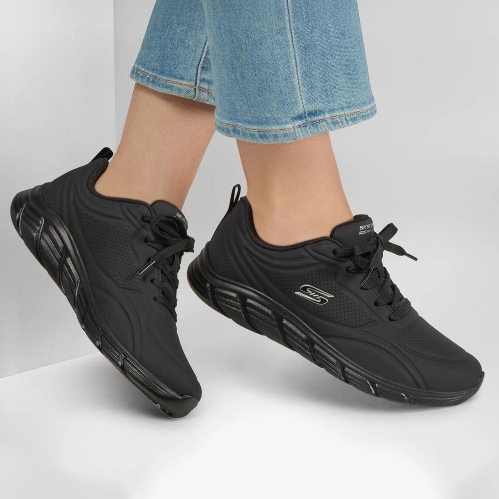 Dámské boty Skechers Bobs Sport B Flex LO Cool Ease 117715BBK - černé