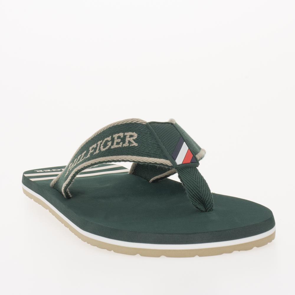 Žabky Tommy Hilfiger Monotype Logo FM0FM05020-MBP - zelené