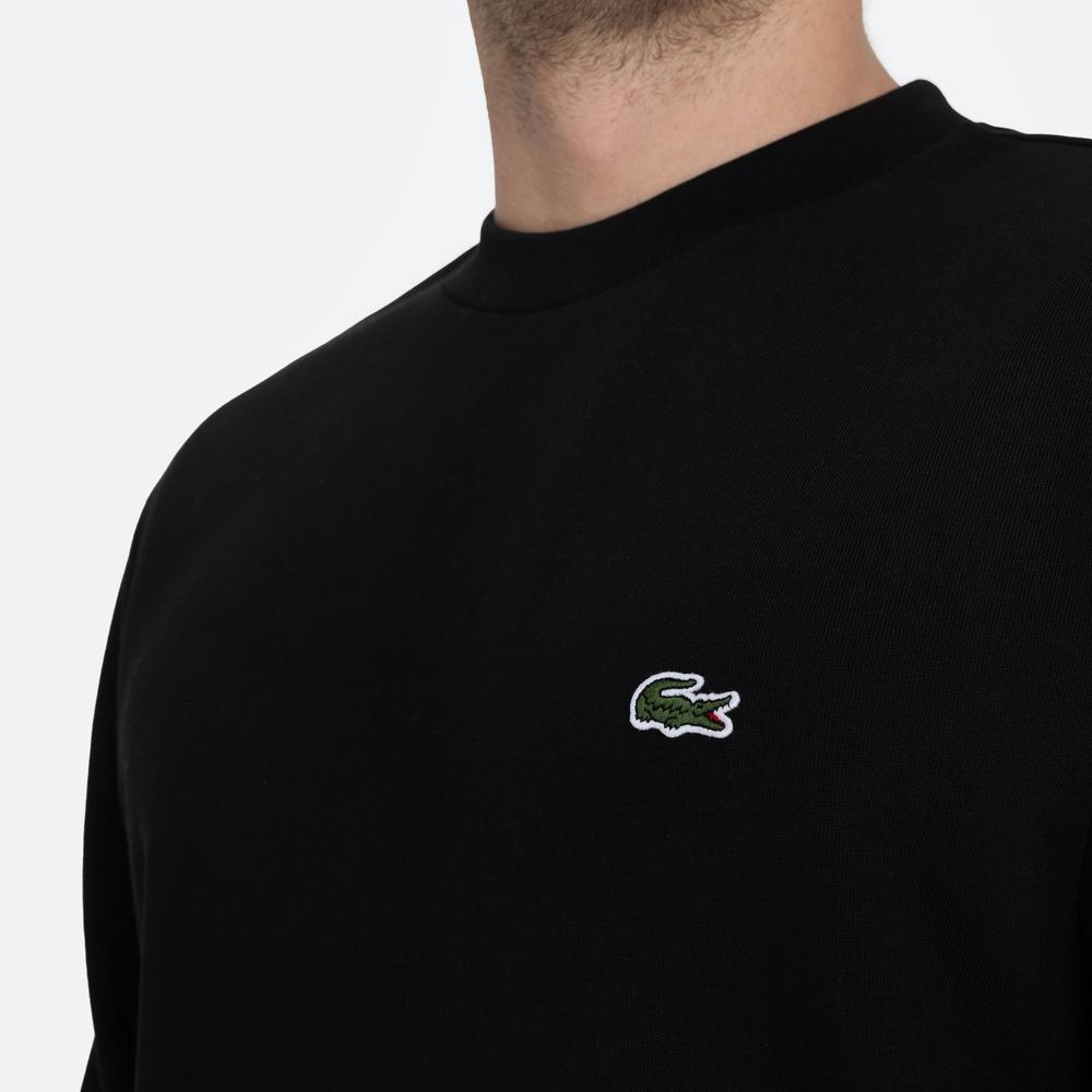 Sportovní mikina Lacoste Organic Brushed Cotton Sweatshirt SH9608-031 - černé