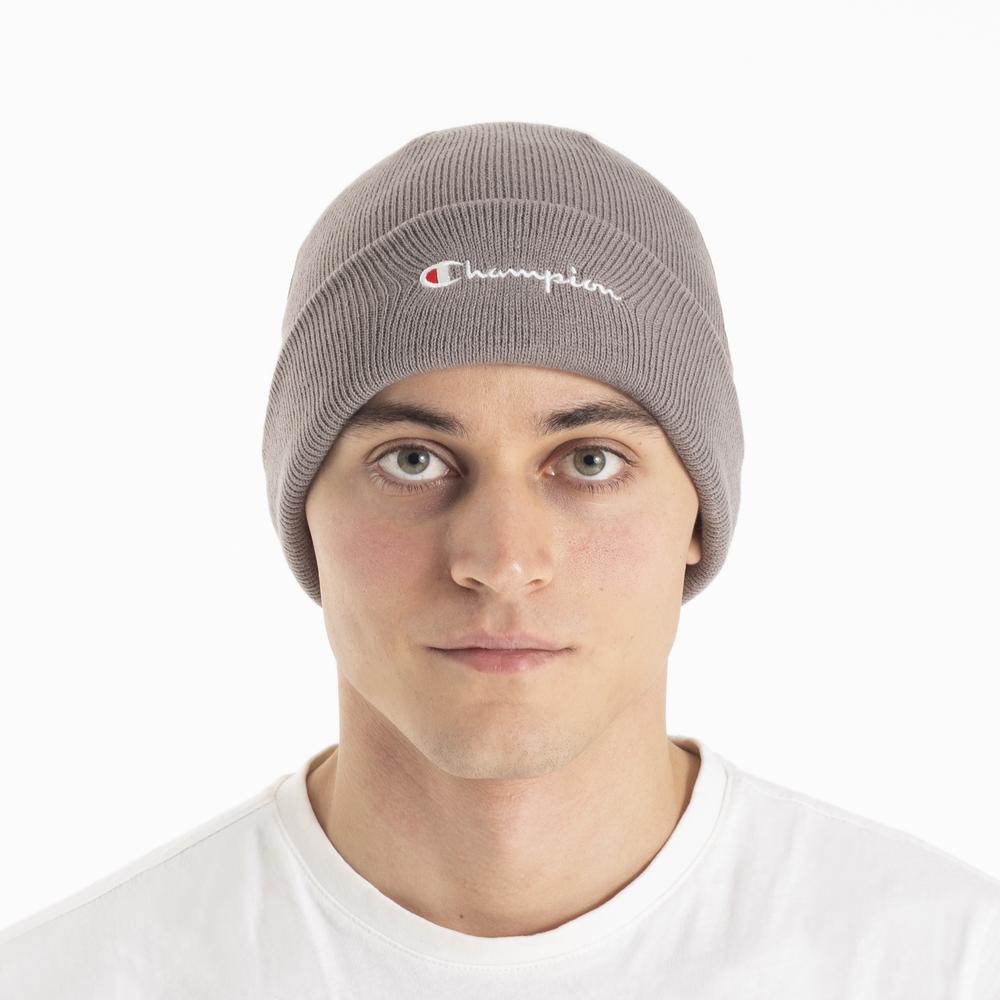 Čepice Champion Script Logo Beanie 806064-ES072 - šedivé