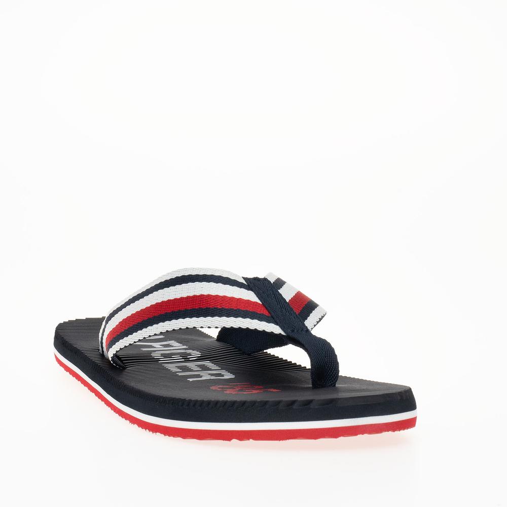 Žabky Tommy Hilfiger Massage Footbed Oly Beach Sandal FM0FM05025-DW5 - tmavě modrě