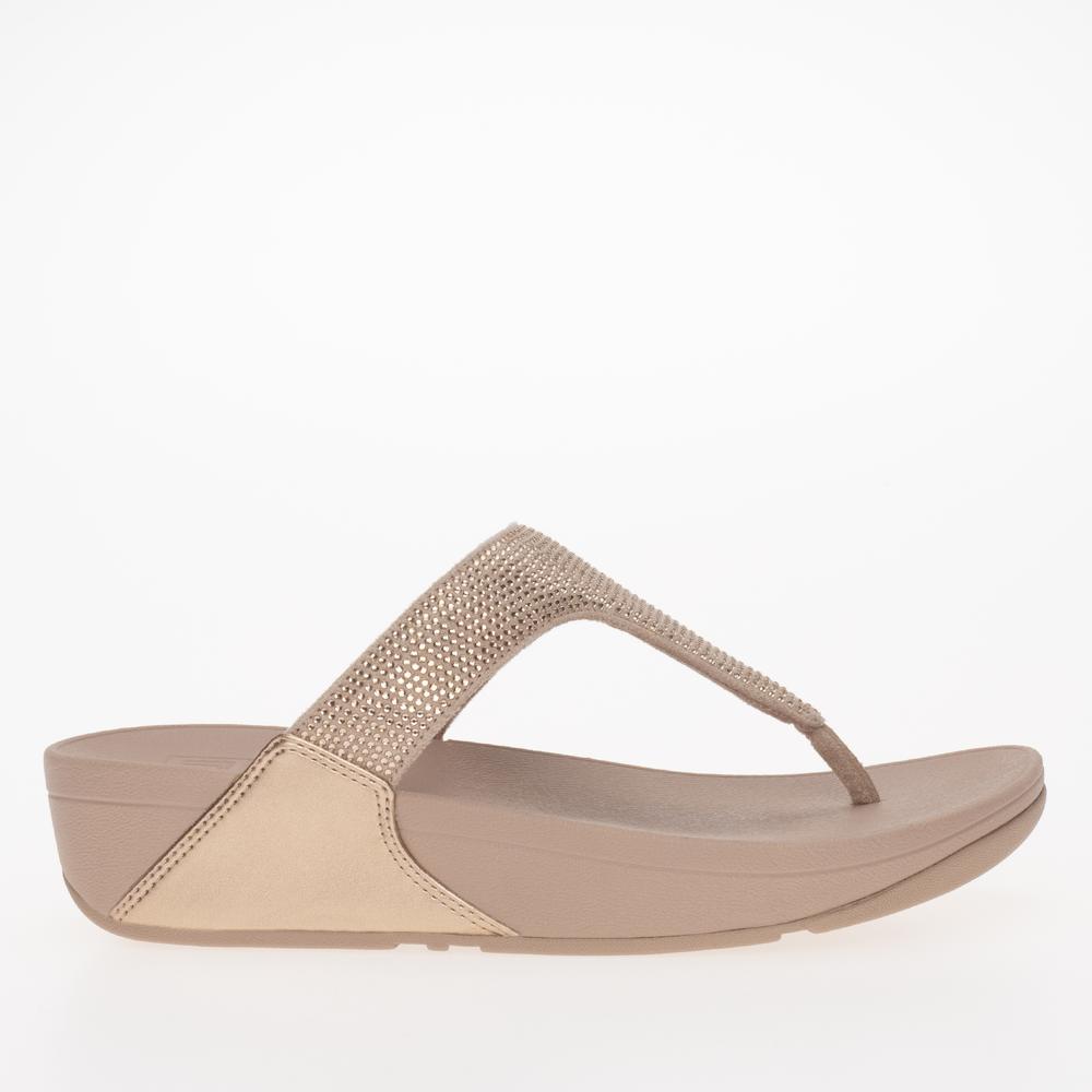 Žabky FitFlop Lulu Crystal Embellished Toe-Post Sandals EC5-323 - růžové