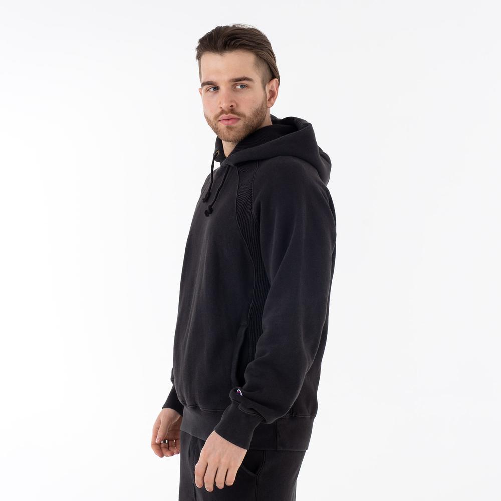 Mikina Champion Waffle Insert Reverse Weave Hoodie 218643-KK001 - černé
