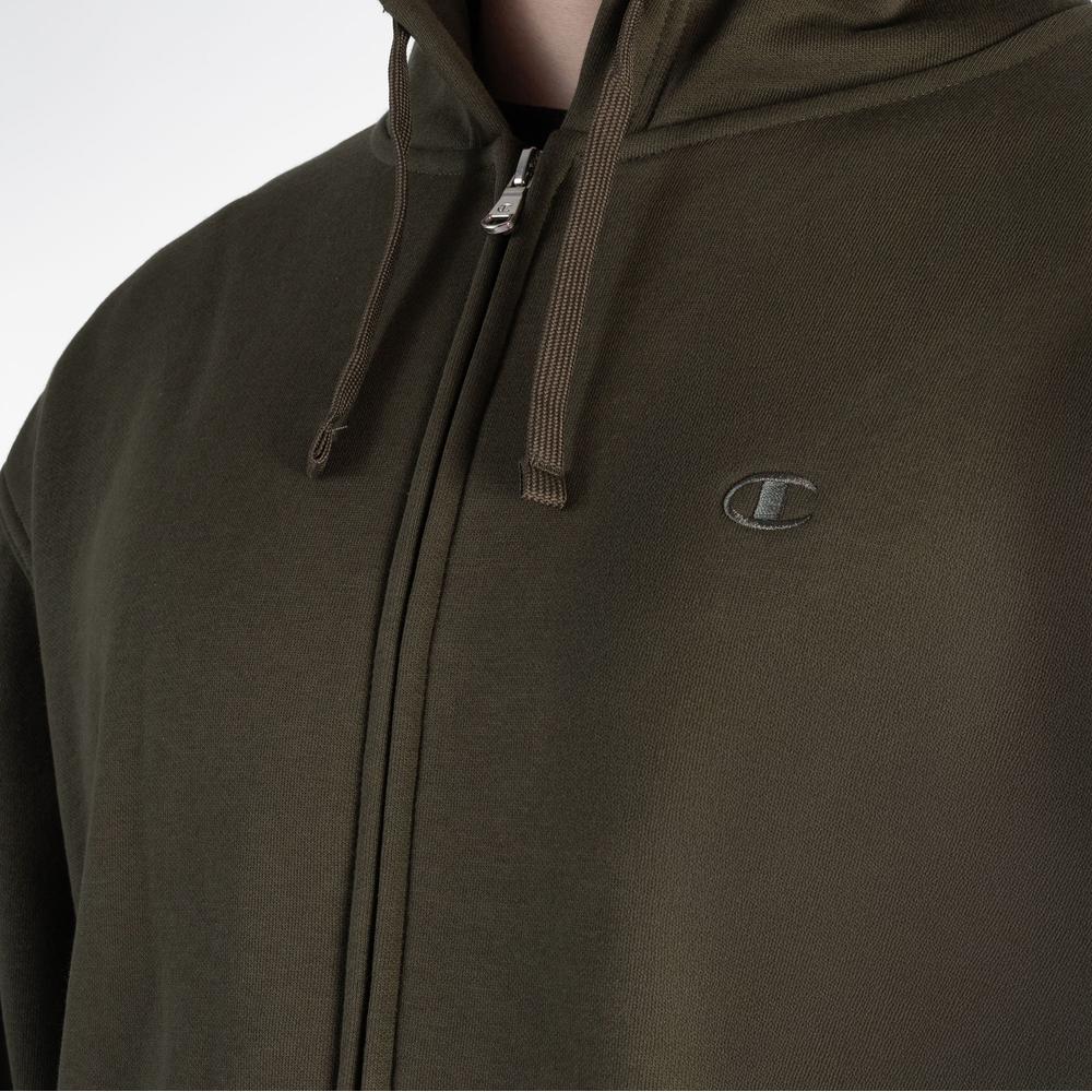 Mikina Champion Full Zip Hoodie 220276-GS508 - zelené