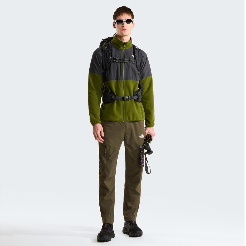 Pánská mikina The North Face 100 Glacier Heavyweight Full-Zip Fleece 0A89JGM6D1 - zelené