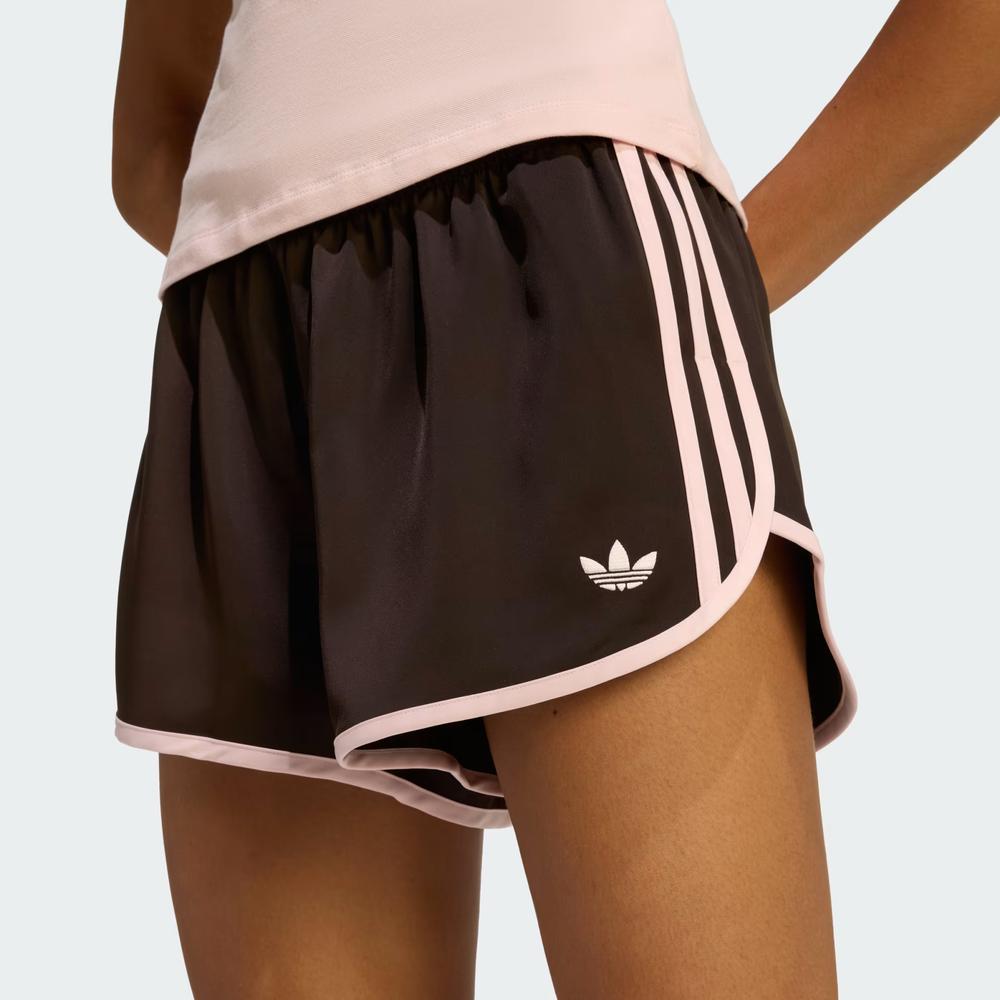 Krátké kalhoty dámské adidas Originals 3-Stripes Sprinter KC9006 - hnedé