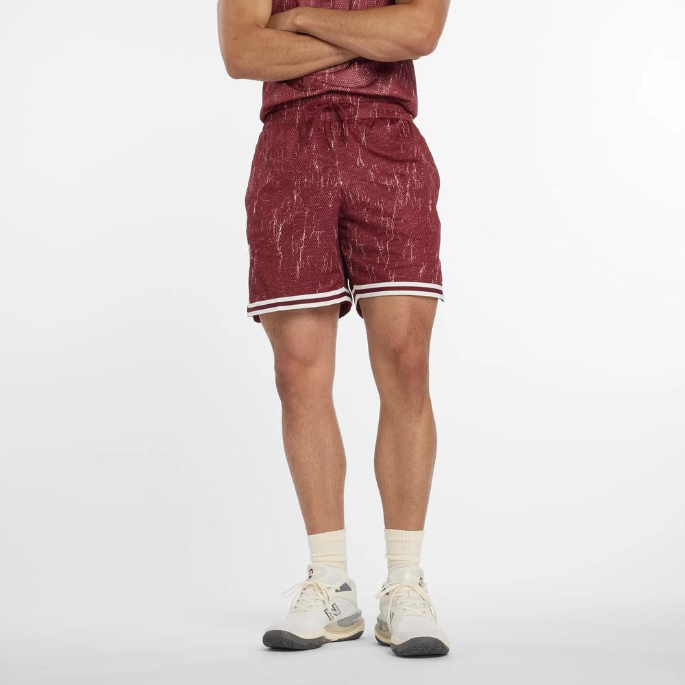 Pánské šortky New Balance MS53610MHB - bordové