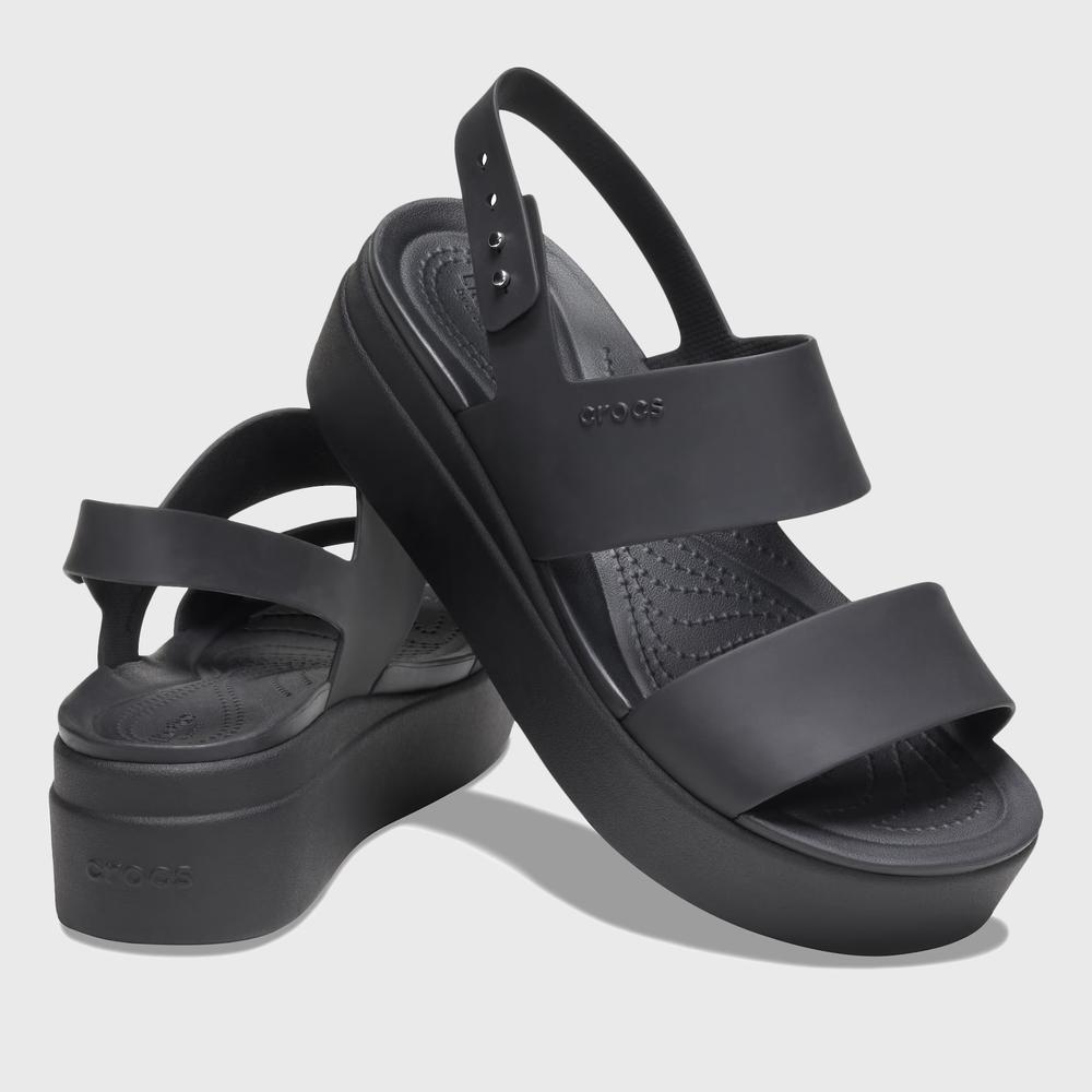 Žabky Crocs Brooklyn Low Wedge 206453-060 - černé
