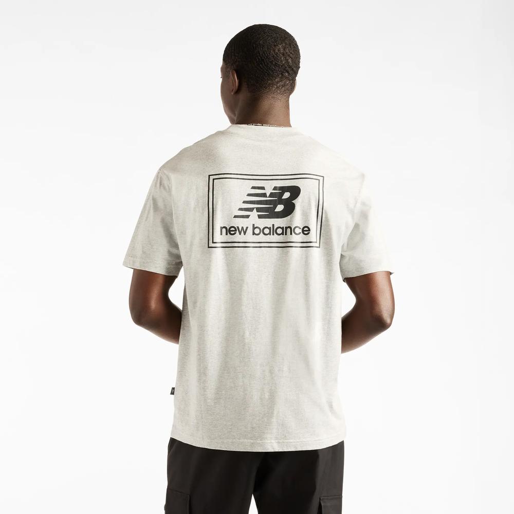 Pánské tričko New Balance Woven Label MT53928AGM - šedivé