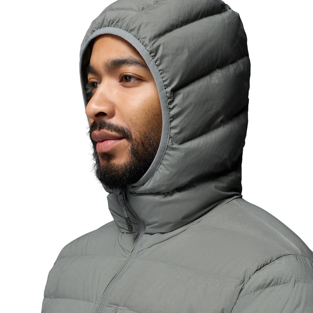 Pánská bunda Columbia Peak Down Hooded 2133972342 - šedivé
