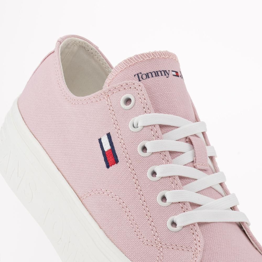 Boty Tommy Jeans Lace-Up Flatform EN0EN02173-TH2 - růžové