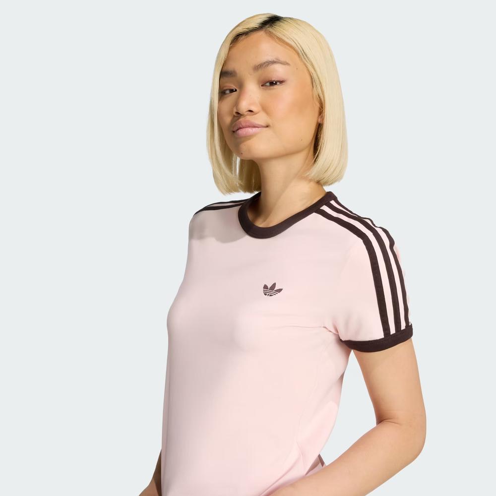Dámská tričko adidas Originals 3-Stripes Slim KC9016 - růžové