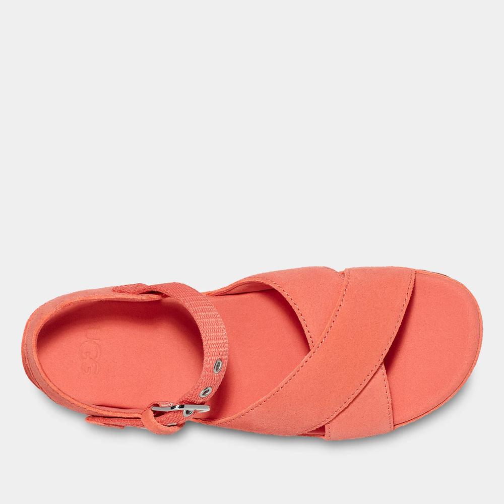 Sandále Ugg Aubrey Platform Sandal 1152711-VCRL - oranžové