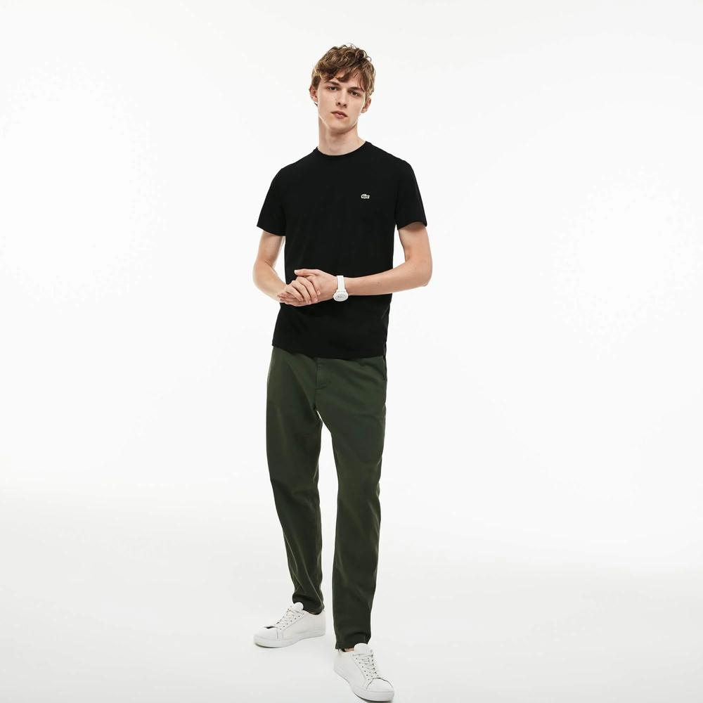 Tričko Lacoste Crew Neck Pime Cotton Jersey TH6709-031 - černé