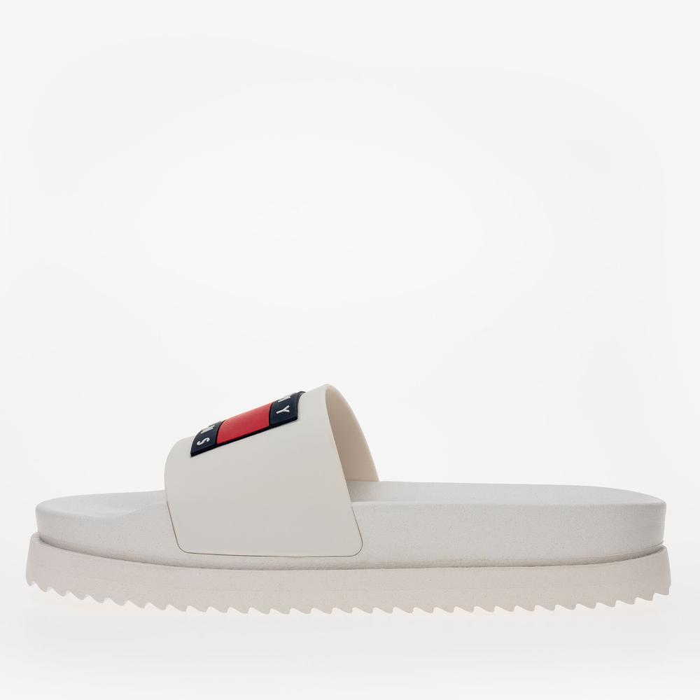 Žabky Tommy Jeans Elevated Flatform EN0EN02451-YBL - bílé