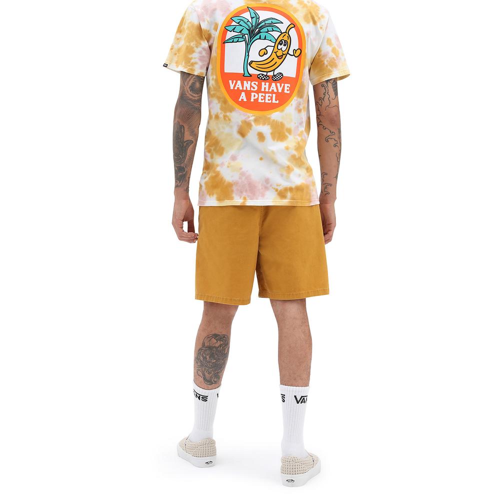 Krátké kalhoty Vans Range Salt Wash Relaxed Elastic VN0A5FKCG4O1 - žluté