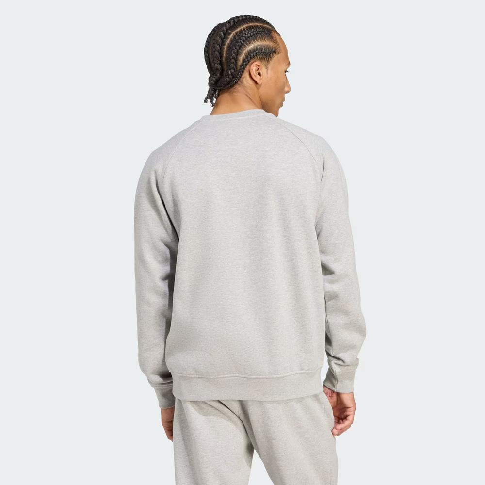 Mikina pánské adidas Originals Trefoil Essentials Crew JY6140 - šedivé